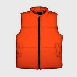 Женский жилет Пылкий красно-оранжевый градиент, цвет: 3D-черный