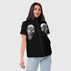 Женский жилет Skulls and Wings Mechanic, цвет: 3D-черный — фото 2