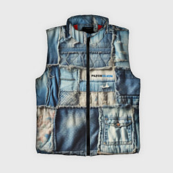 Женский жилет Patchwork denim - vogue, цвет: 3D-красный