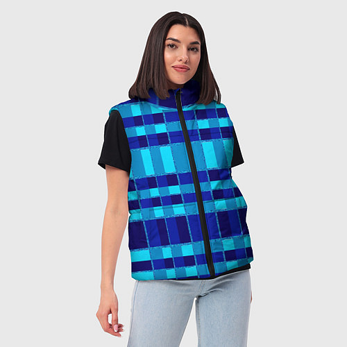 Женский жилет Полосный паттерн / 3D-Светло-серый – фото 3