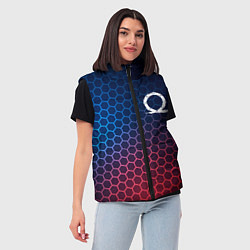 Женский жилет God of War неоновые соты, цвет: 3D-черный — фото 2