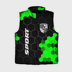 Женский жилет Porsche green sport hexagon