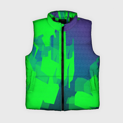 Женский жилет Зеленый фиолет / 3D-Черный – фото 1