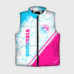 Женский жилет Borussia neon gradient style вертикально, цвет: 3D-черный