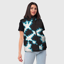 Женский жилет Тёмно синий тай дай, цвет: 3D-черный — фото 2