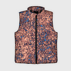 Женский жилет Абстракция земляной с голубым свечением