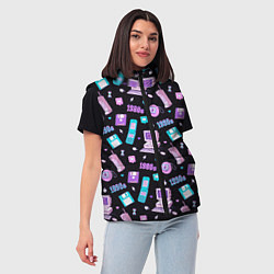 Женский жилет Game over 1980 1990, цвет: 3D-светло-серый — фото 2