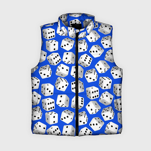 Женский жилет Игральные кубики узор / 3D-Светло-серый – фото 1