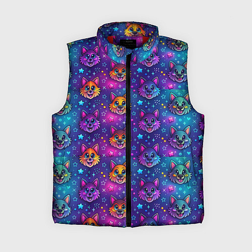 Женский жилет Furry anime face / 3D-Красный – фото 1