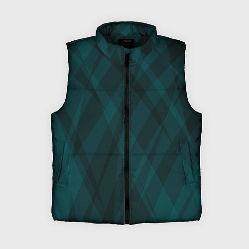 Женский жилет Тёмный зелёный полосатый / 3D-Черный – фото 1