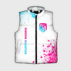 Женский жилет Atletico Madrid neon gradient style вертикально
