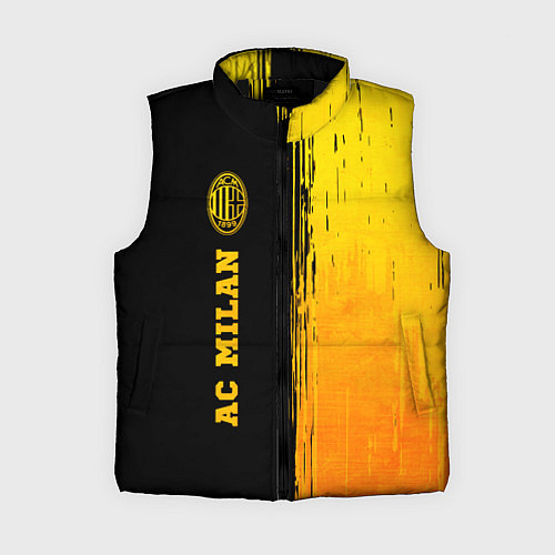Женский жилет AC Milan - gold gradient по-вертикали / 3D-Черный – фото 1