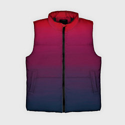 Женский жилет Сумерки градиент от красного к синему, цвет: 3D-черный