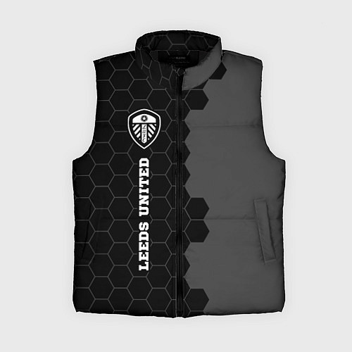 Женский жилет Leeds United sport на темном фоне по-вертикали / 3D-Черный – фото 1