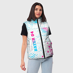 Женский жилет Bayer 04 neon gradient style вертикально, цвет: 3D-черный — фото 2