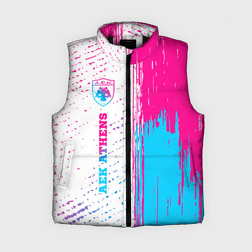 Женский жилет AEK Athens neon gradient style по-вертикали / 3D-Черный – фото 1