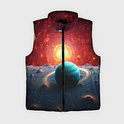 Женский жилет Космос и разные планеты