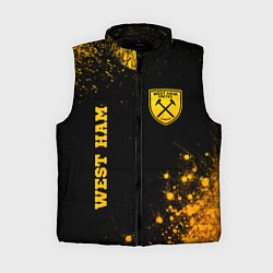 Женский жилет West Ham - gold gradient вертикально