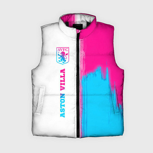 Женский жилет Aston Villa neon gradient style по-вертикали / 3D-Черный – фото 1