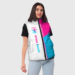 Женский жилет Aston Villa neon gradient style по-вертикали, цвет: 3D-черный — фото 2
