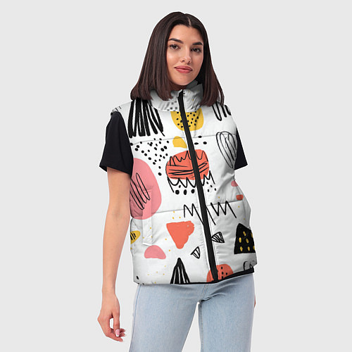 Женский жилет Паттерн узоры / 3D-Красный – фото 3