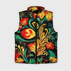 Женский жилет Хохлома акварель
