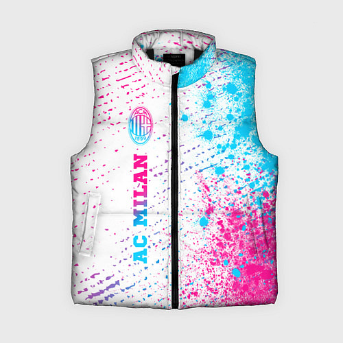 Женский жилет AC Milan neon gradient style по-вертикали / 3D-Черный – фото 1