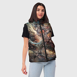 Женский жилет Бесконечный хаос, цвет: 3D-черный — фото 2