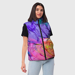 Женский жилет Красочные разводы гуашью, цвет: 3D-светло-серый — фото 2