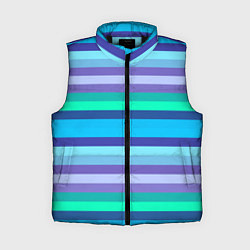 Женский жилет Горизонтальные полосы холодных цветов