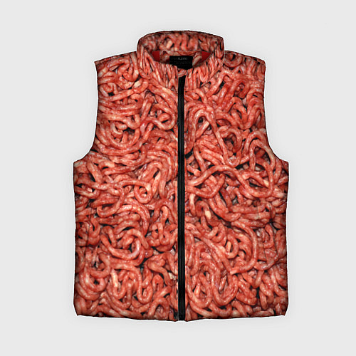 Женский жилет Мясной фарш текстура / 3D-Красный – фото 1