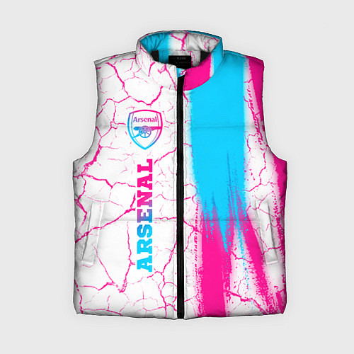 Женский жилет Arsenal neon gradient style по-вертикали / 3D-Черный – фото 1