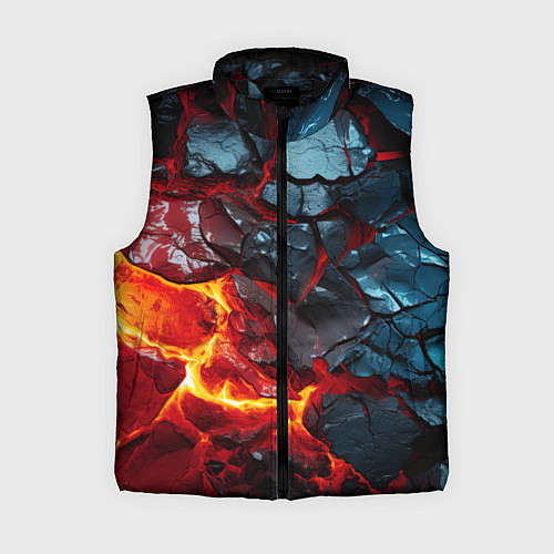 Женский жилет Темная огненная плитка / 3D-Черный – фото 1