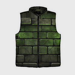 Женский жилет Зеленые неоновые кирпичи