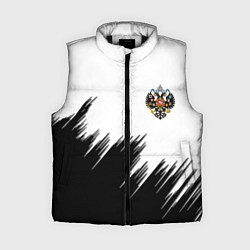 Женский жилет Герб РФ просто краски, цвет: 3D-черный