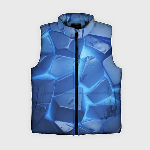 Женский жилет Синие ледяные плиты с разломом / 3D-Черный – фото 1