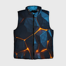 Женский жилет Разлом плит с оранжевым свечением