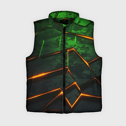 Женский жилет Неоновая яркая геометрическая абстракция со светом / 3D-Черный – фото 1
