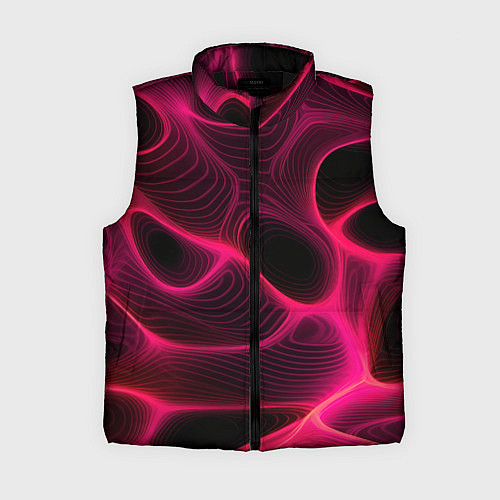 Женский жилет Неоновая яркая геометрическая абстракция со светом / 3D-Черный – фото 1