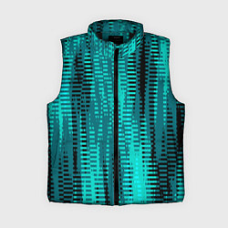 Женский жилет Бирюзовый абстрактные полосы