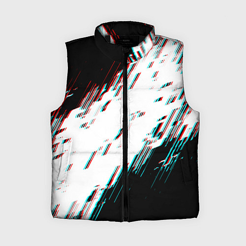 Женский жилет Glitch effect / 3D-Черный – фото 1