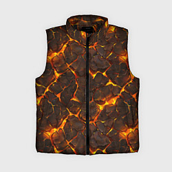 Женский жилет Элементаль магмы текстура, цвет: 3D-черный