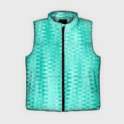 Женский жилет Светлый бирюзовый абстрактный полосочки, цвет: 3D-светло-серый