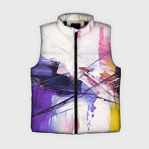 Женский жилет Хаотичные мазки краски / 3D-Черный – фото 1