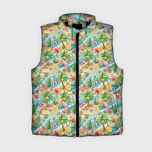 Женский жилет Летнее настроение паттерн / 3D-Черный – фото 1