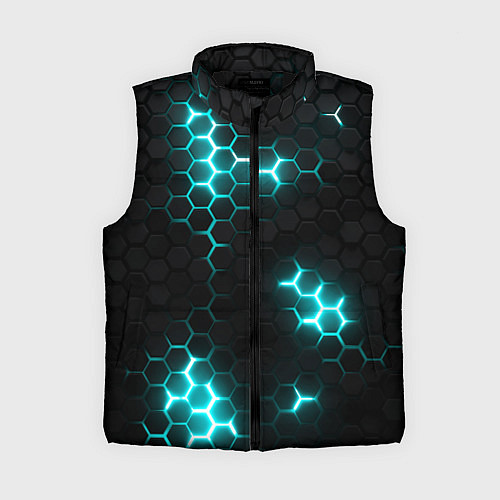 Женский жилет Дед спейс - текстура нанокостюма / 3D-Черный – фото 1