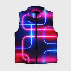 Женский жилет Светящиеся неоновые дуги, цвет: 3D-красный