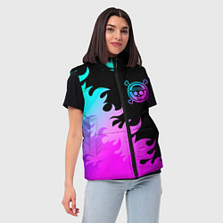 Женский жилет One Piece неоновый огонь, цвет: 3D-черный — фото 2