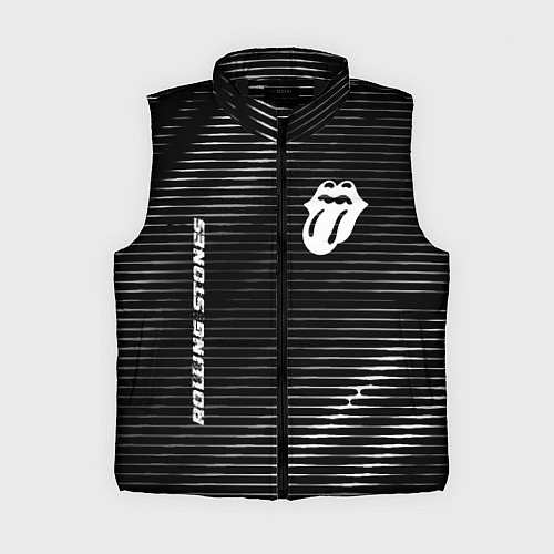 Женский жилет Rolling Stones metal rock lines / 3D-Черный – фото 1