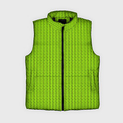 Женский жилет Ярко-зелёный в маленькие чёрные полоски